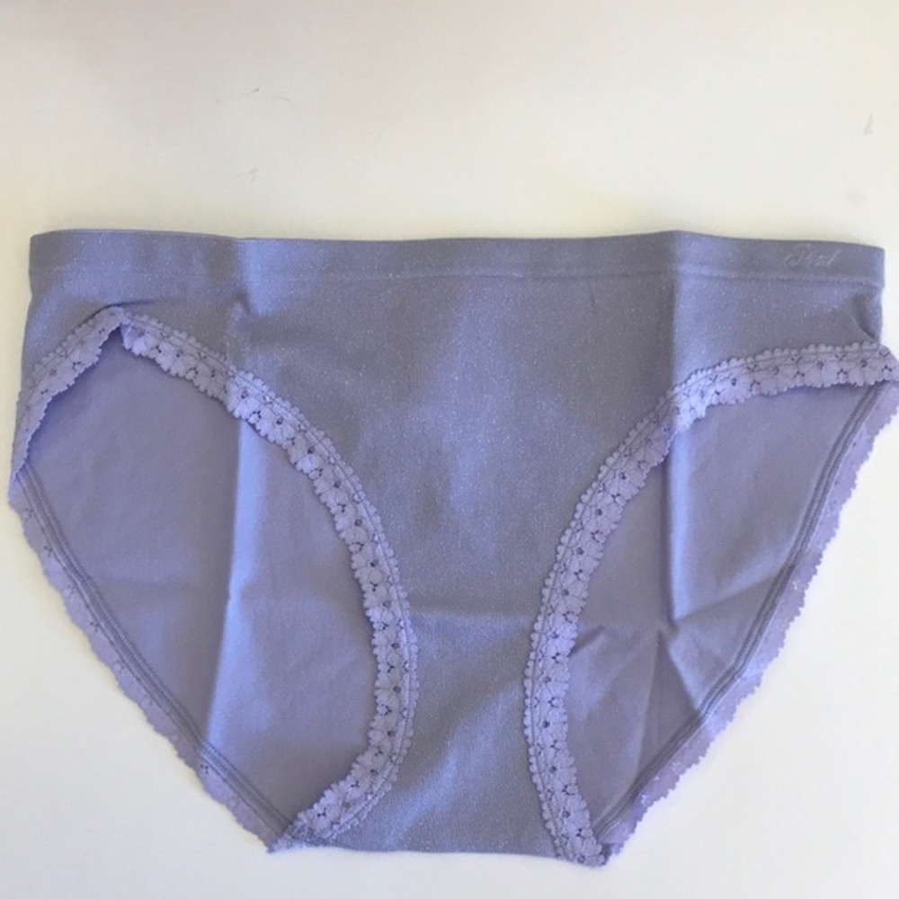 NWT Pink Victoria’s Secrets purple shimmering bikini Sz S